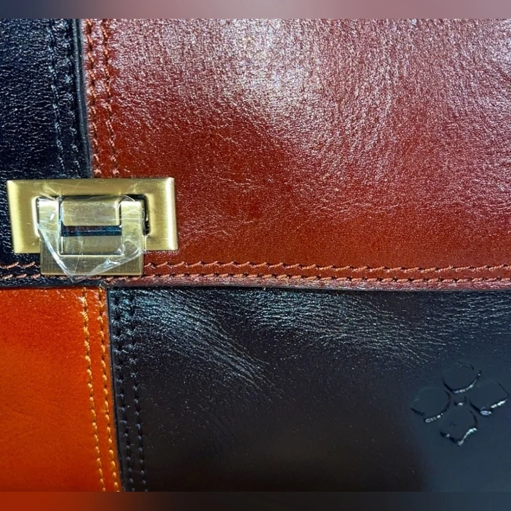 Patricia Nash Yoeky Top Handle Colorblock Leather Crossbody Bag